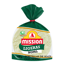 Mission® Tortillas de Maíz Ligeras Nopal 450g