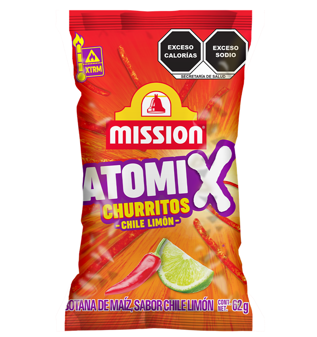 AtomiX® Churritos Chile Limón 62g