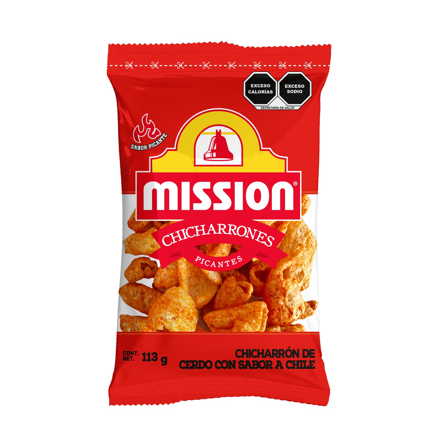 Mission® Chicharrones Picantes 113g