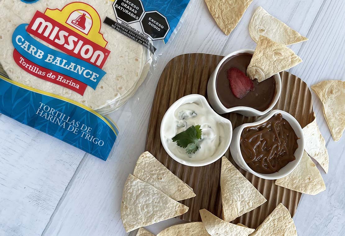 Totopos Carb Balance y dip (Airfryer)