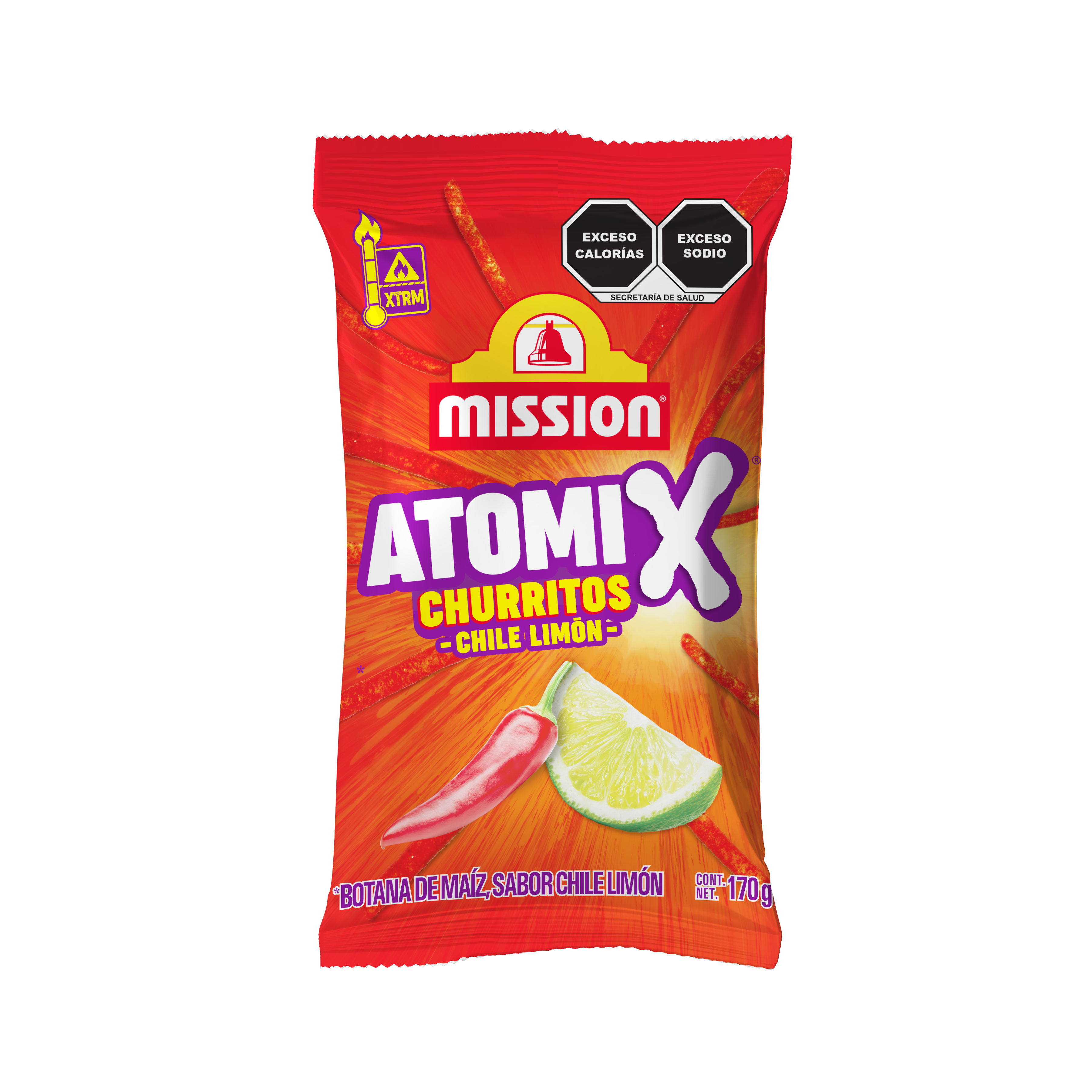 406434 ATOMIX SPICY STICKS CHILE LIMON 170 G