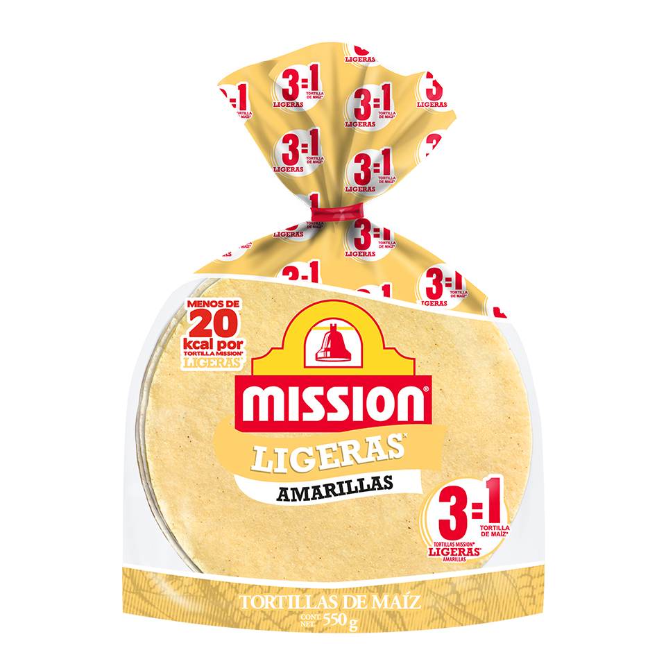 Mission® Tortillas de Maíz Ligeras Amarillas 550g